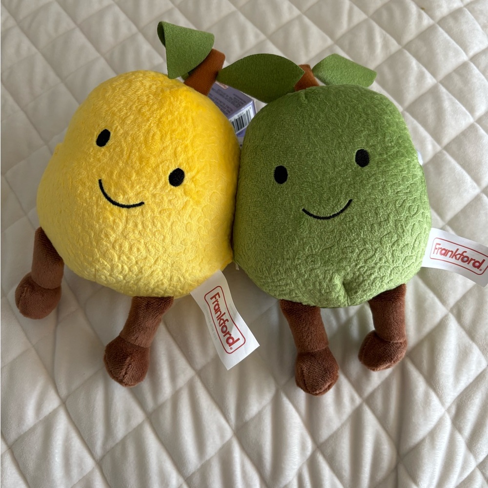 Lemon & Lime Valentine’s Day Gift Yellow and Green Plush Toy Set No Candy
